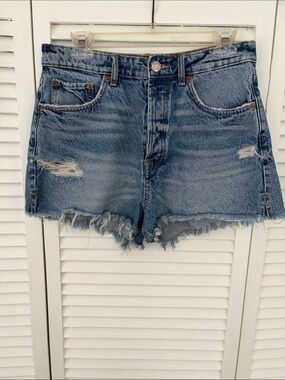 ZARA Distressed Denim Shorts